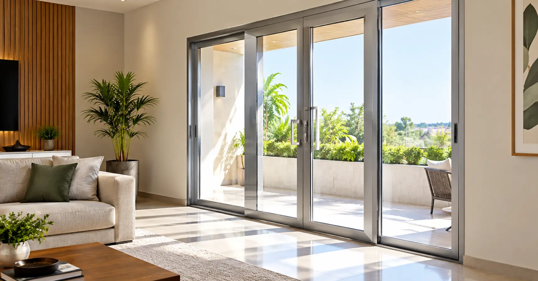 Porta de alumínio para sala: modernidade e luz natural em Campinas